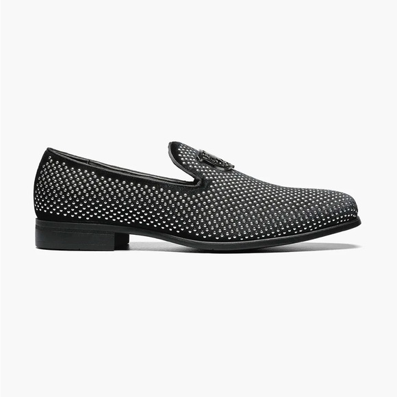 STACY ADAMS Men's Swagger Studded Ornament Slip-On Driving Style Loafer 9​​​​​ - Picture 1 of 9